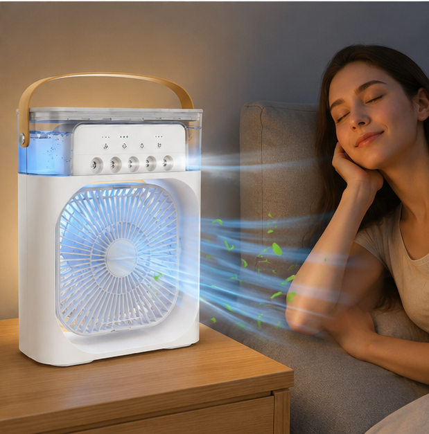 ABS Plastic Mini Air Cooler Portable USB Cooling Fan for Home & Office