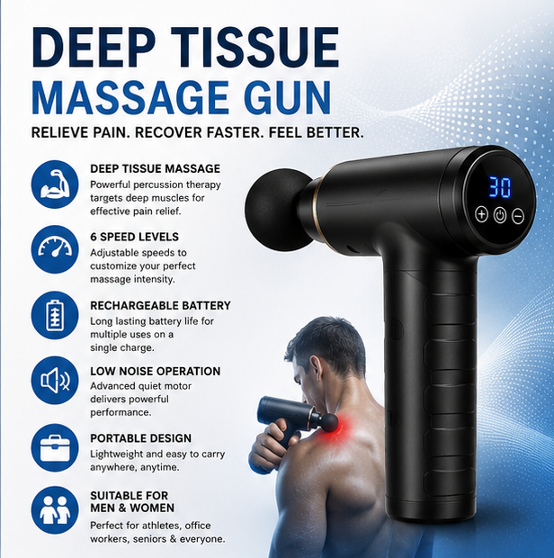 Electric Body Massager Gun for Neck, Back, Shoulder & Leg Pain