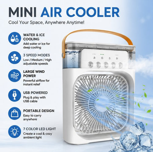 ABS Plastic Mini Air Cooler Portable USB Cooling Fan for Home & Office